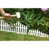 Emsco Group Picket Fence Decorative Fencing, White Border Edging, 13inx24in sections, 36ft of Garden Edging 2140HD